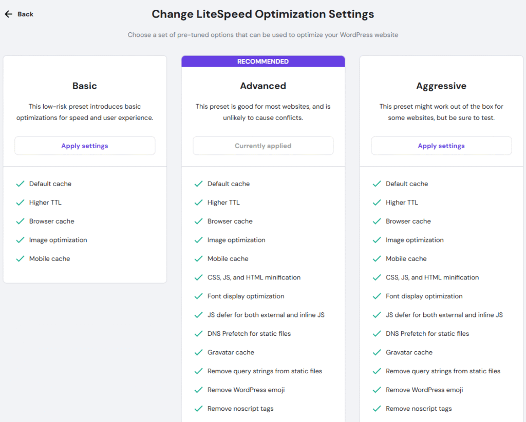 Hostinger LiteSpeed Op